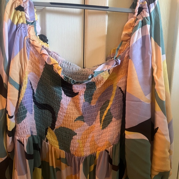 Eloquii Smocked Off Shoulder Dress - Picture 2 of 2